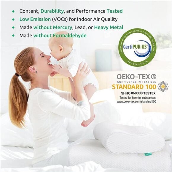 Pillow Queen Size, Orthopedic Pillow for Neck Pain Relief, Cervical Pillow - Picture 4 of 5